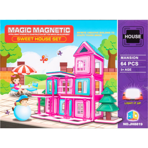 Магнитный конструктор для девочек Magic magnetic JH8819  – фото