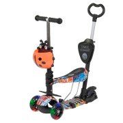Самокат 5в1 Best Scooter, АБСТРАКЦІЯ, PU колеса, ПІДСВІЧУВАННЯ КОЛІС, у коробці 15600 – фото