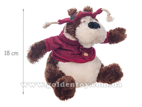 Бобер у шапочці та жилетці сидить 0983-48 – фото