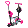 Самокат 5в1 Best Scooter, АБСТРАКЦІЯ, PU колеса, ПІДСВІЧУВАННЯ КОЛІС, у коробці 11210 – фото