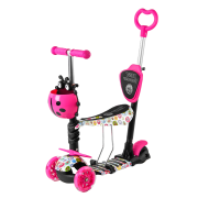Самокат 5в1 Best Scooter, АБСТРАКЦІЯ, PU колеса, ПІДСВІЧУВАННЯ КОЛІС, у коробці 15800 – фото