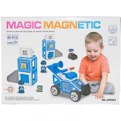 Магнітний конструктор поліція Magic magnetic JH8963 – фото